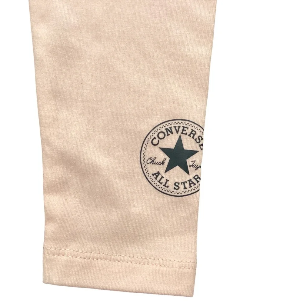Converse Kids 2 Piece Set Lavender Top Peach Leggings‎ Animal Print 18M